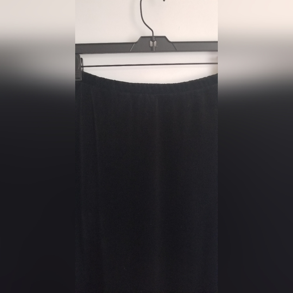 Women's Miss Accent Act III black long velvet skirt SzXL elastic waist - Picture 4 of 12